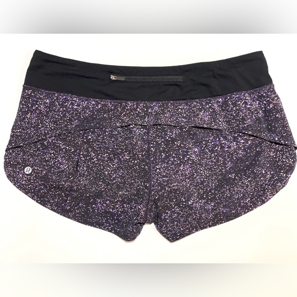 Lululemon Speed Up Running Athletic Shorts Crystalline Multi Black Size 10 - Picture 5 of 16